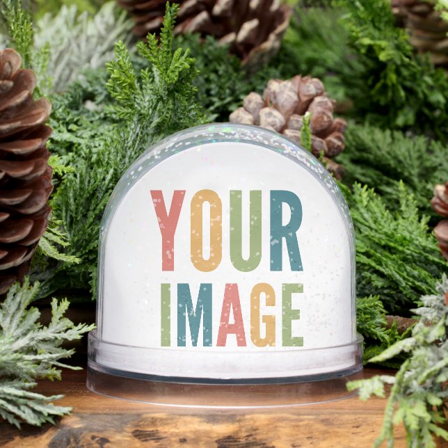 Custom Logo Here | Add Your Own Design Snow Globe (Winter)