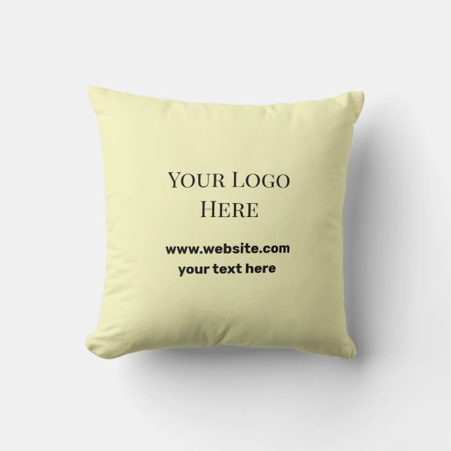 custom logo here add your website add your text  t throw pillow (Front)