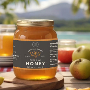 Custom Logo Honeycomb Apiary Wraparound Label