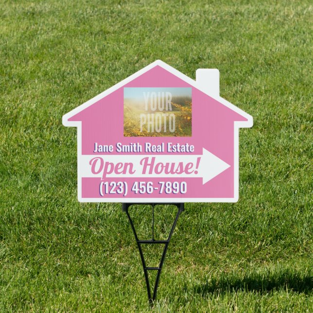 Custom Logo House Arrow Sign (Insitu)