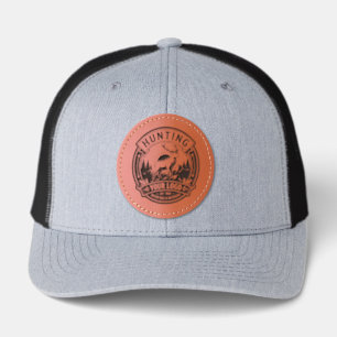 Custom Logo Hunting Club Leather Patch Hat