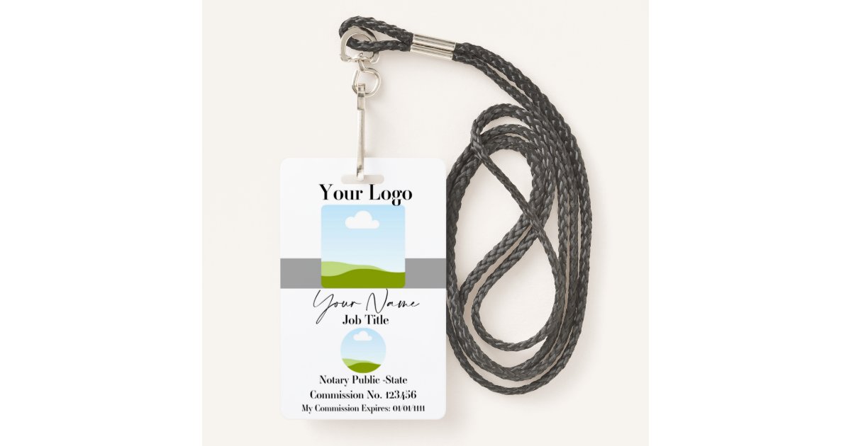 Custom Logo ID Badges Zazzle