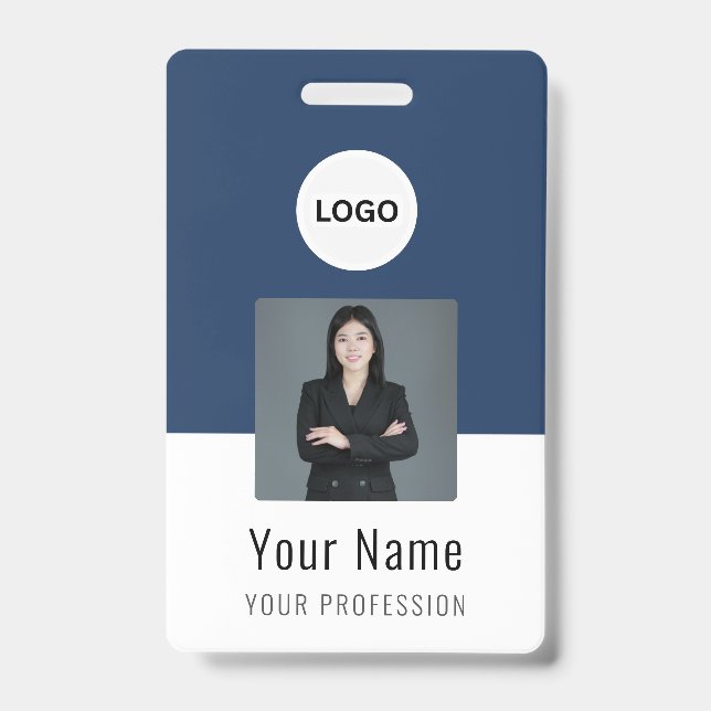 Custom Logo ID Card | Personalized Photo & Text Badge (Front)