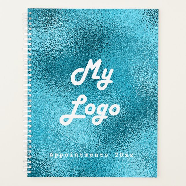 Custom logo image business blue 20256 planner (Front)