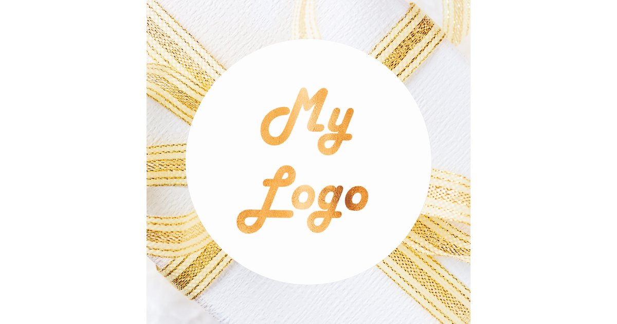Round Color Sticker Logo Custom logo image business brand color classic round sticker | Zazzle