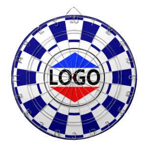 Custom Logo Image on Blue & White Dart Board