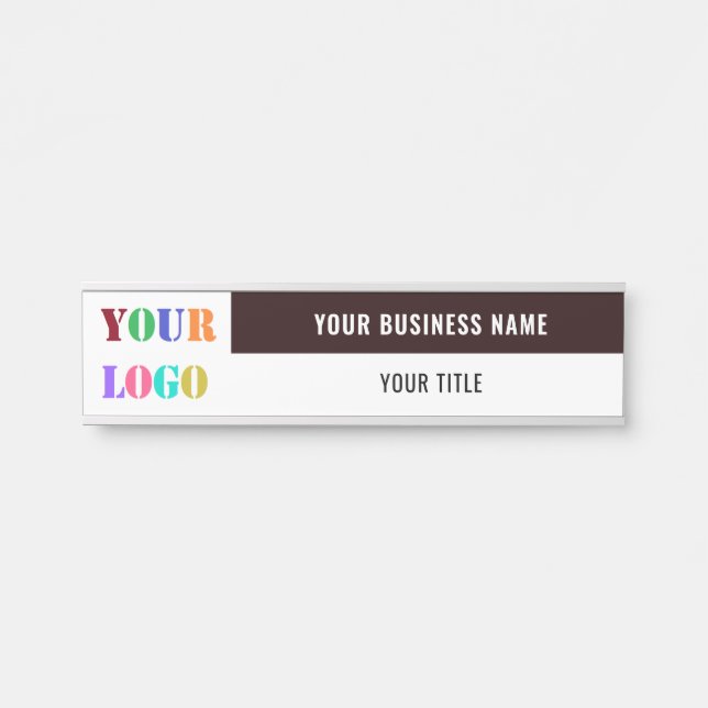 Custom Logo Info Name Business Office Door Sign (Front)