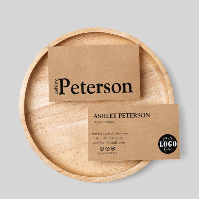custom logo kraft paper Business Card (Creator Uploaded)