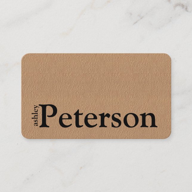 Custom logo kraft paper handmade Business Card (Front)