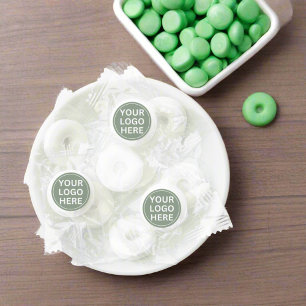 Custom Logo l Business Corporate Event Sage Green Life Saver® Mints