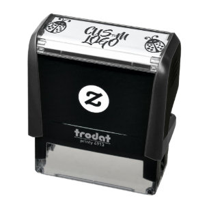 Custom Logo Ladybug Rubber Stamp