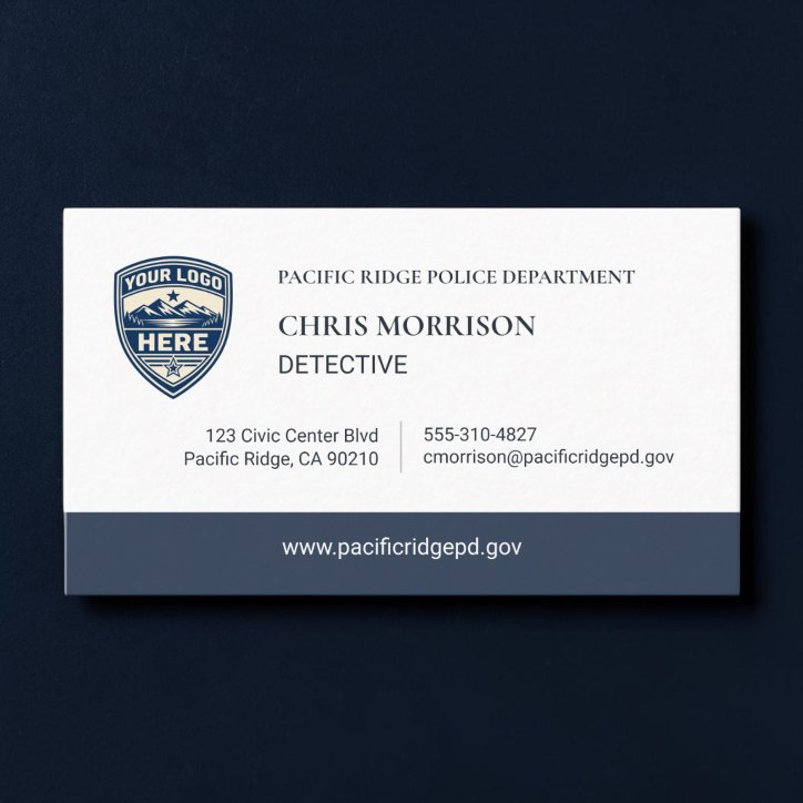 Custom Logo Law Enforcement Police Officer Business Card