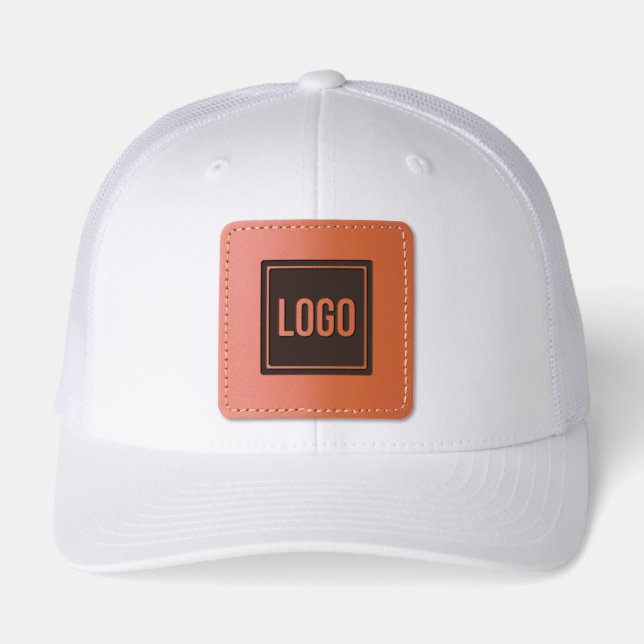 Custom Logo Leather Patch Hat (Front)