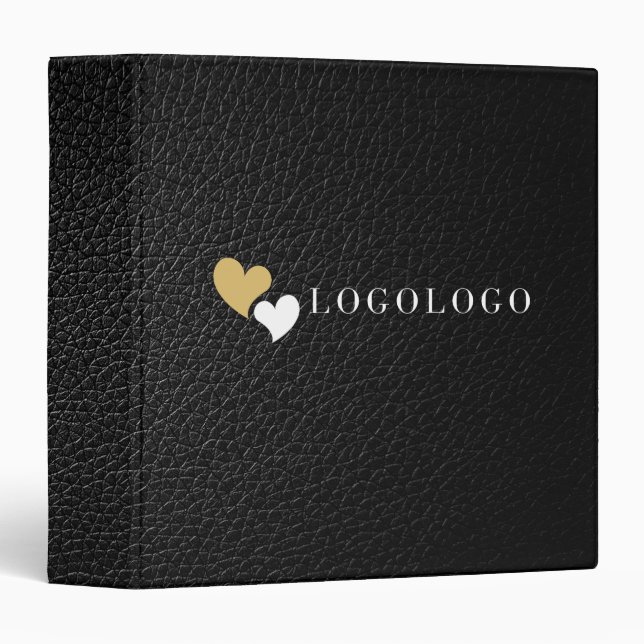 Custom Logo Leather Simulation 3 Ring Binder (Front/Spine)
