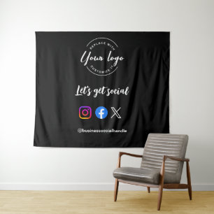 Custom logo Let's Get Social Media Icons  Tapestry