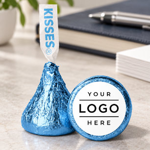 Custom Logo Light Blue Business Promo Hershey®'s Kisses®