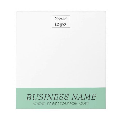 Custom logo Light Green Store Gift Notepad