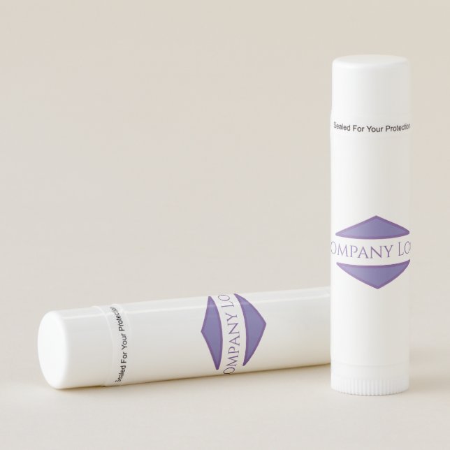 Custom Logo Lip Balm – Vanilla Bean (Front)