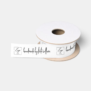 Custom logo machine sewing label satin ribbon
