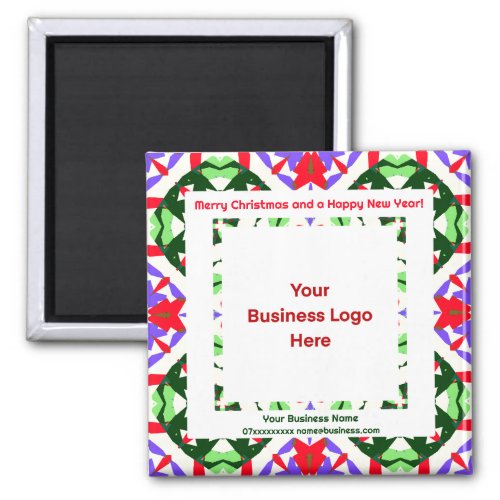 Custom Logo Magnetic Happy Christmas Business Card Magnet