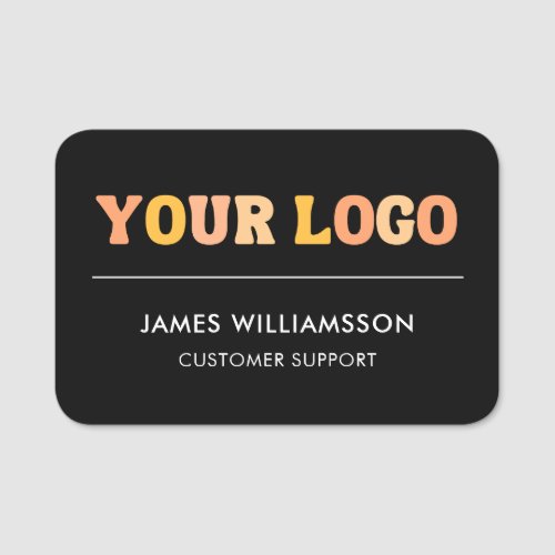 Custom Logo Magnetic Or Pin Back Employee Name Tag
