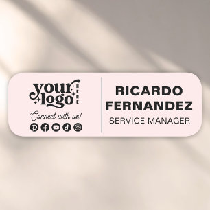 Custom Logo Magnetic or Pin Name Badge for Employe