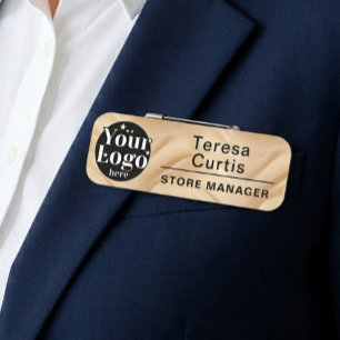 Custom Logo Magnetic / Safety Pin Employee Name Tag