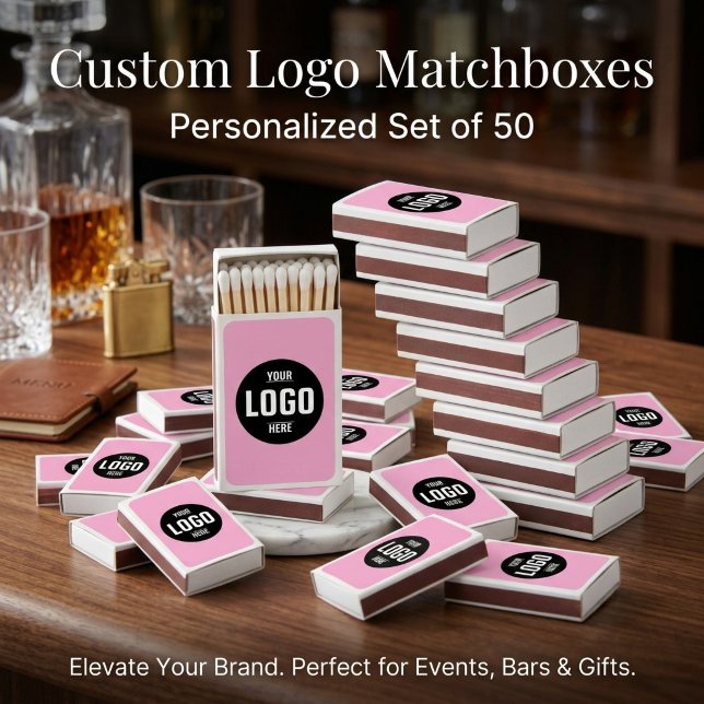 Custom Logo Matchboxes – Personalized Set of 50 (Custom Logo Matchboxes – Personalized Set of 50)