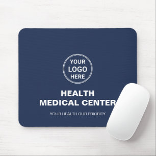 Custom Logo Medical Clinic Healthcare Navy Blue Mouse Pad