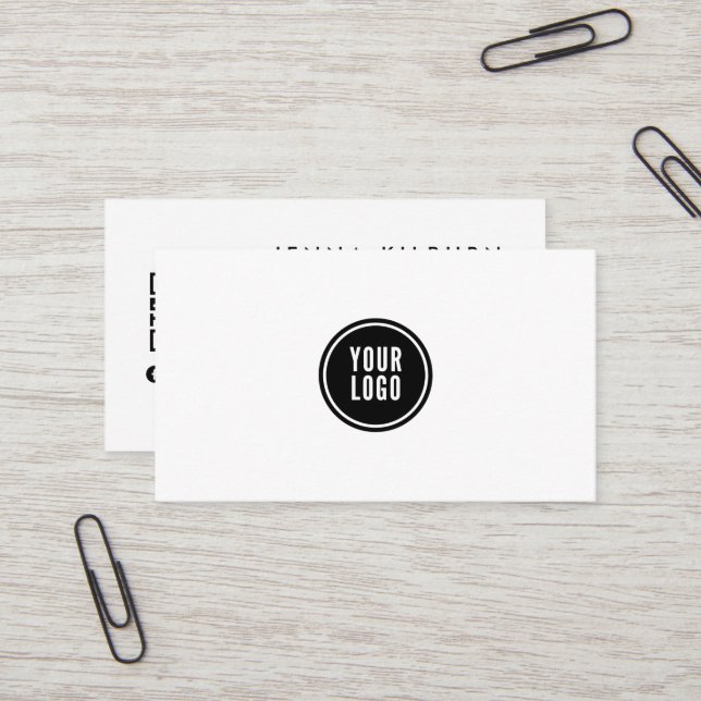 Custom Logo Minimal Business Card (Front/Back In Situ)