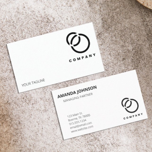 Custom Logo Minimalist Business Card (Modern Business Cards)