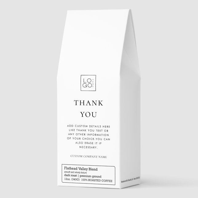 Custom Logo Minimalist Business Company Editable Roasted Coffee (Front)
