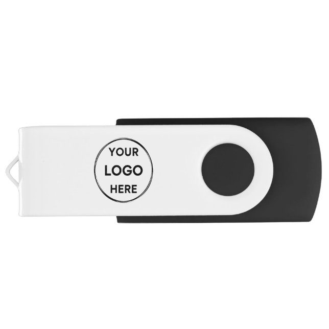 Custom Logo Minimalist Business Company Staff Flash Drive (Back)