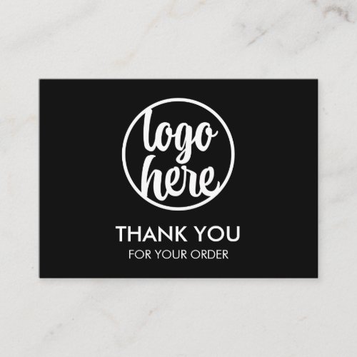 Custom Logo Minimalist Business Thank You Business Card