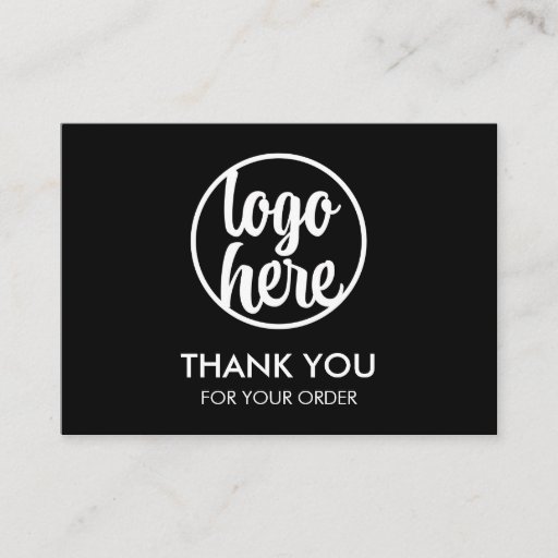 Customizable Custom Logo Minimalist Business Thank You Business Card