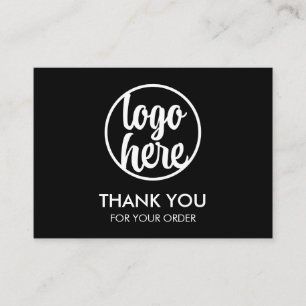 Custom Logo Minimalist Business Thank You Card