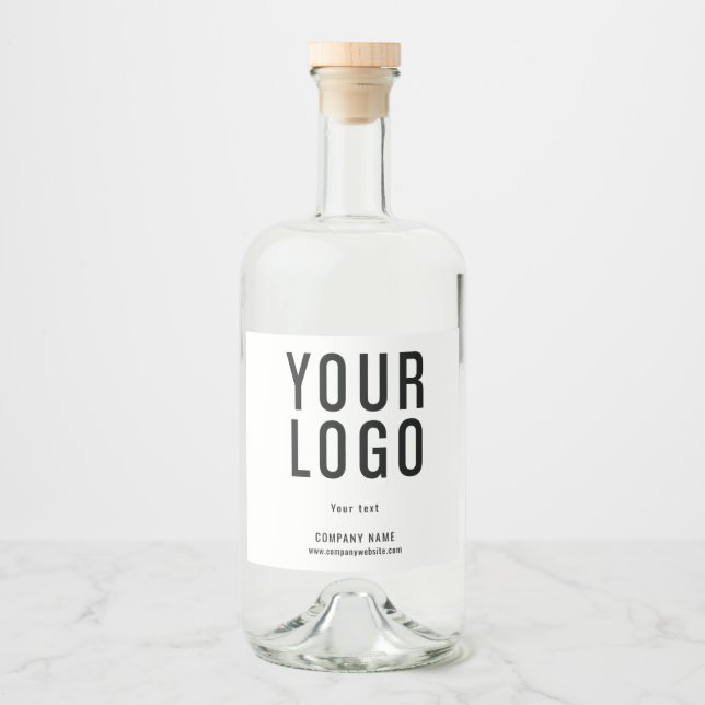 Custom Logo Minimalist Liquor Bottle Label (Front)
