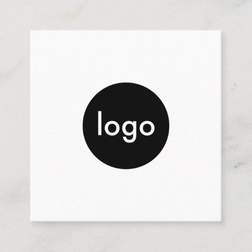 Custom Logo Minimalist Modern Square Business Card