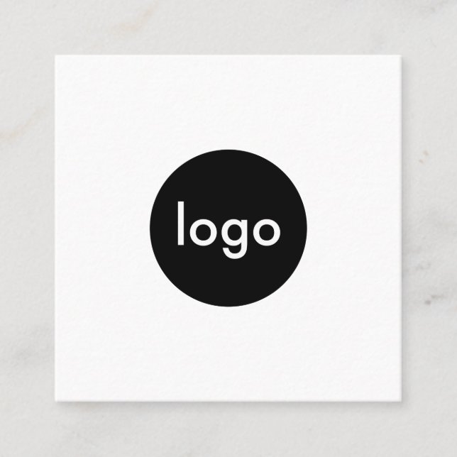 Custom Logo Minimalist Modern Square Business Card (Front)