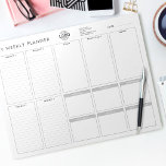 Custom Logo Minimalist Simple Undated Week Planner Notepad at Zazzle