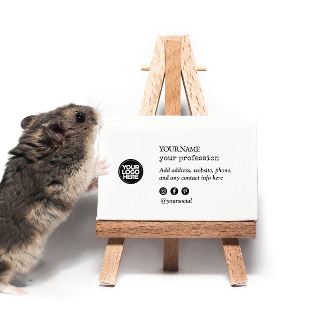 Custom Logo Minimalist Social Media Icons Business Card (Creator Uploaded)