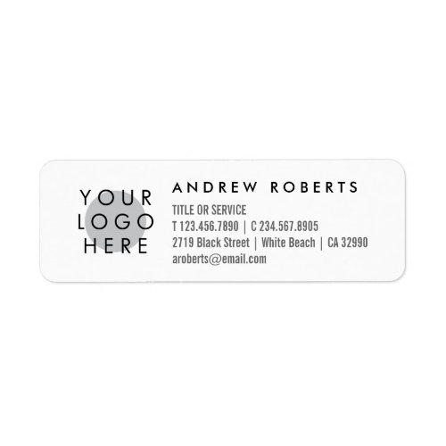 Custom Logo Minimalistic Business Info Labels