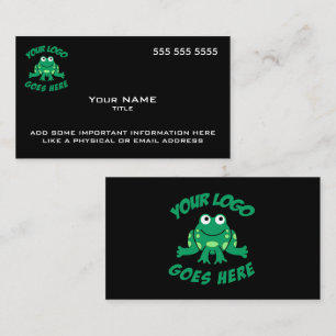 Custom Logo Modern Black Business Card