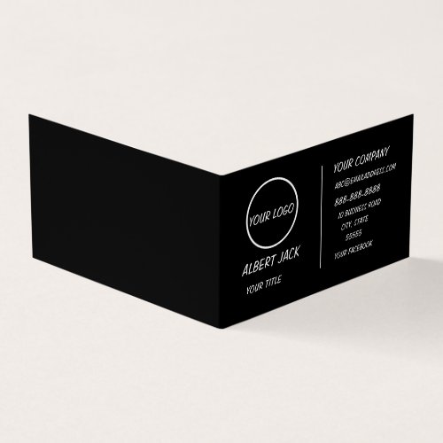 Custom Logo Modern Black Or Any Color Professional Business Card