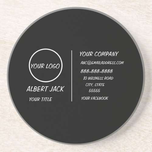 Custom Logo Modern Black Or Any Color Professional Coaster