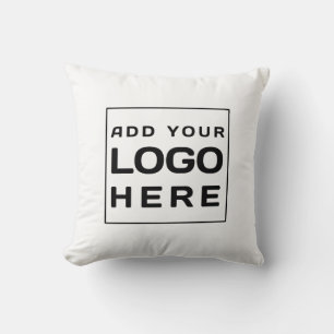 Custom Logo Modern Business Brand Owner Throw Pillow