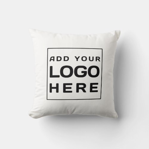Custom Logo Modern Business Brand Owner Throw Pillow