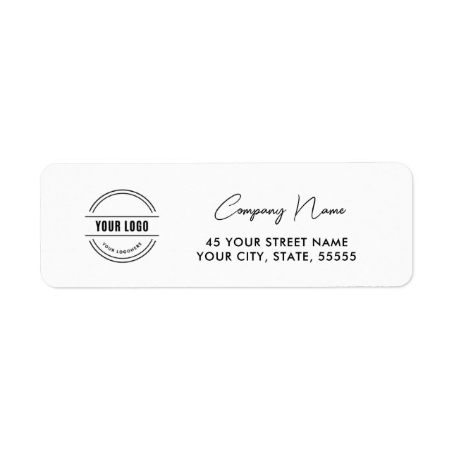 Custom logo modern business label (Front)