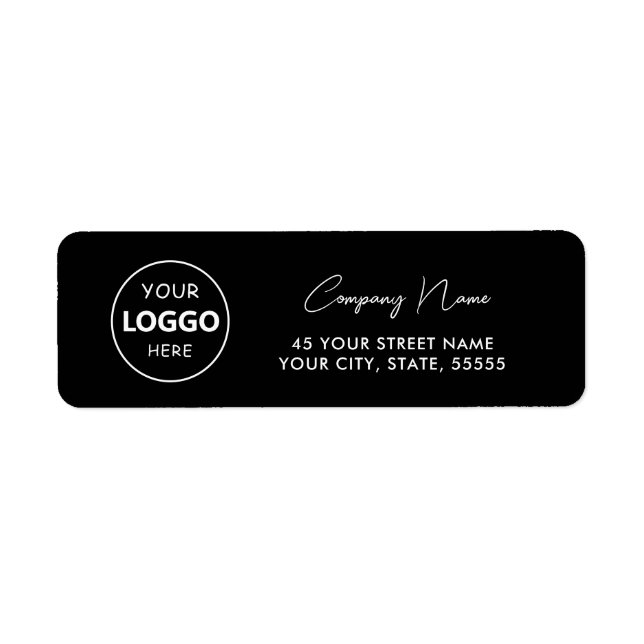 Custom logo modern business label (Front)
