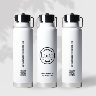 Custom Logo | Modern Business Minimalist QR Code